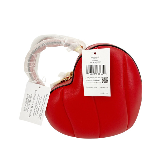 KATE SPADE New York Love Shack Quilted 3D Heart Crossbody+Additional Chain Strap - Picture 11 of 12